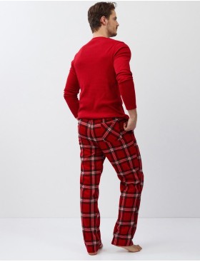 Пижама мужская со штанами Aruelle BENSON, Цвет: красный, Размеры: M, изображение 4
