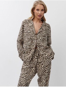 Вискозная пижама с брюками Aruelle ELISE, Цвет: светло-бежевый/капуч, Размеры: M