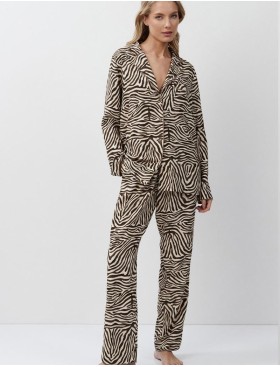 Вискозная пижама с брюками Aruelle ELISE, Цвет: светло-бежевый/капуч, Размеры: M, изображение 2