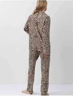 Вискозная пижама с брюками Aruelle ELISE, Цвет: светло-бежевый/капуч, Размеры: M, изображение 3