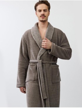 Тёплый мужской халат Aruelle ELLIOT, Цвет: серый, Размеры: M