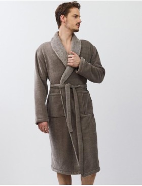 Тёплый мужской халат Aruelle ELLIOT, Цвет: серый, Размеры: M, изображение 2