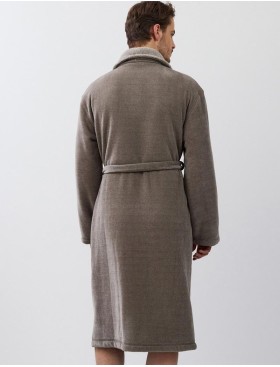 Тёплый мужской халат Aruelle ELLIOT, Цвет: серый, Размеры: M, изображение 3