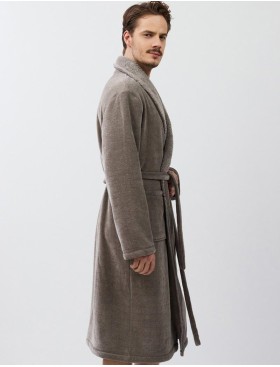 Тёплый мужской халат Aruelle ELLIOT, Цвет: серый, Размеры: M, изображение 4