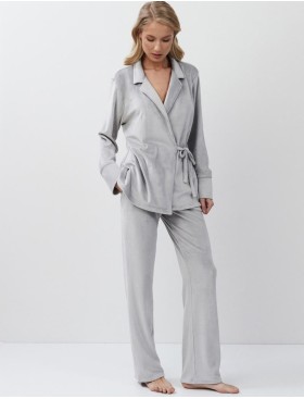 Домашний костюм с брюками Aruelle GABBY SET, Цвет: светло-серый, Размеры: 2XL, изображение 3