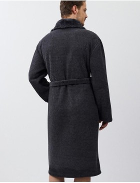 Тёплый мужской халат Aruelle GREGOR, Цвет: графит, Размеры: M, изображение 3