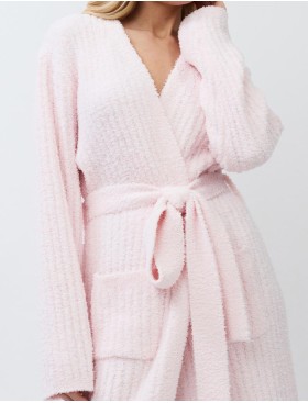 Мягкий халат с поясом Aruelle JESSICA, Цвет: светло-розовый, Размеры: XL, изображение 4