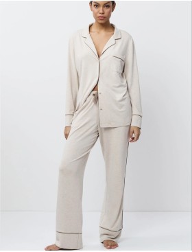 Пижама женская из вискозы Aruelle KARINE, Цвет: светло-бежевый, Размеры: M, изображение 2