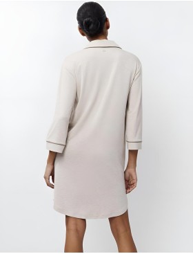 Домашняя рубашка из вискозы Aruelle KARINE, Цвет: светло-бежевый, Размеры: M, изображение 2