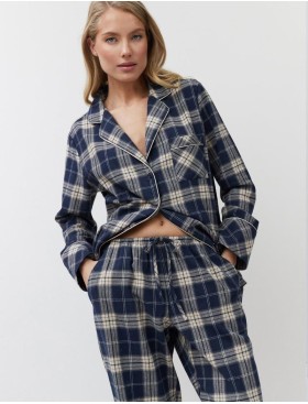 Пижама женская со штанами Aruelle LAURENCE, Цвет: тёмно-синий/бежевый, Размеры: M