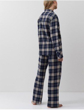 Пижама женская со штанами Aruelle LAURENCE, Цвет: тёмно-синий/бежевый, Размеры: M, изображение 3