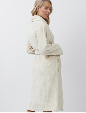 Теплый халат с поясом Aruelle LINETTE, Цвет: светло-бежевый, Размеры: XL, изображение 3