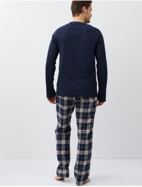 Пижама мужская Aruelle LUC, Цвет: тёмно-синий/бежевый, Размеры: M, изображение 3