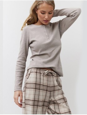 Пижама с фланелевыми брюками Aruelle MARTINA, Цвет: бежевый, Размеры: S