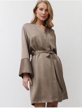 Короткий халат с запахом Aruelle MILA, Цвет: капучино, Размеры: S