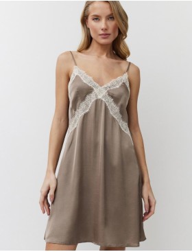 Сорочка на тонких бретелях Aruelle MILA, Цвет: капучино, Размеры: M