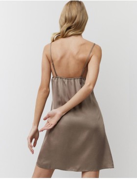 Сорочка на тонких бретелях Aruelle MILA, Цвет: капучино, Размеры: M, изображение 2