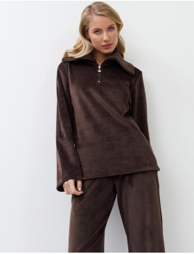 Тёплый домашний костюм Aruelle MILENE SET SOFT, Цвет: шоколадный, Размеры: S