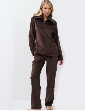 Тёплый домашний костюм Aruelle MILENE SET SOFT, Цвет: шоколадный, Размеры: S, изображение 2