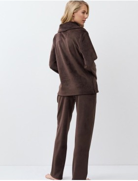 Тёплый домашний костюм Aruelle MILENE SET SOFT, Цвет: шоколадный, Размеры: S, изображение 3