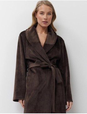 Длинный халат под пояс Aruelle MILENE, Цвет: шоколадный, Размеры: XS
