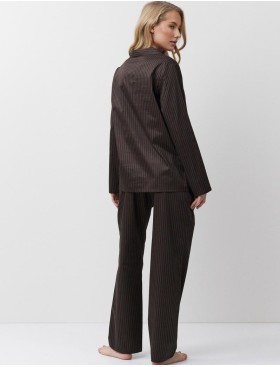 Хлопковая пижама с брюками Aruelle NOEMIE, Цвет: шоколадный, Размеры: S, изображение 3