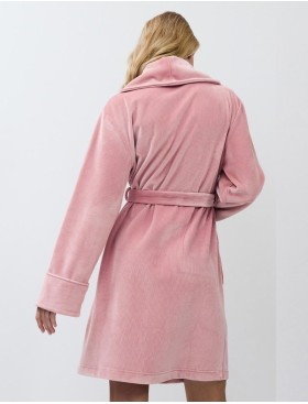 Короткий халат под пояс Aruelle VEA, Цвет: розовый, Размеры: S, изображение 2