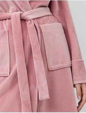 Короткий халат под пояс Aruelle VEA, Цвет: розовый, Размеры: S, изображение 4