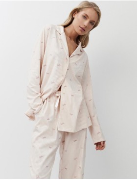 Пижама с брюками из хлопка и модала Aruelle YVETTE, Цвет: персиковый, Размеры: 2XL