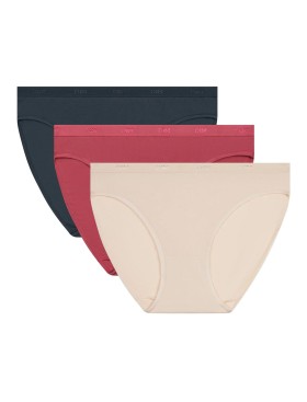 Набор трусов Dim LES POCKETS COTON 4H00/3 бежевый/розовый/серый - 3 штуки, Цвет: бежевый/розовый/серы, Размеры: L/XL, изображение 2