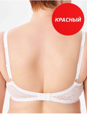 Кружевной бюстгальтер на поролоне Lina A 6086 красный, Цвет: красный, Размеры: 80C, изображение 2