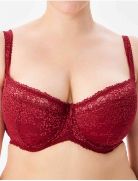 Кружевной бюстгальтер на поролоне Lina A 6086 румба, Цвет: румба, Размеры: 90B