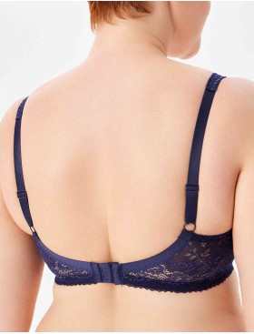 Кружевной бюстгальтер на поролоне Lina A 6086 темно-синий, Цвет: темно-синий, Размеры: 75D, изображение 2