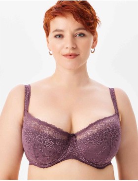 Кружевной бюстгальтер на поролоне Lina A 6086 крокус, Цвет: крокус, Размеры: 90B, изображение 5