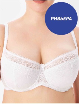 Кружевной бюстгальтер на поролоне Lina A 6086 ривьера, Цвет: ривьера, Размеры: 75B
