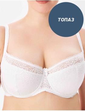 Кружевной бюстгальтер на поролоне Lina A 6086 топаз, Цвет: топаз, Размеры: 70F