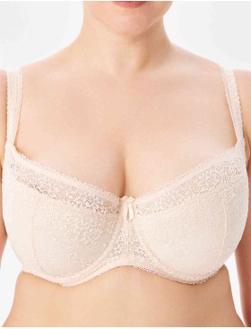 Кружевной бюстгальтер на поролоне Lina A 6086 жасмин, Цвет: жасмин, Размеры: 75D