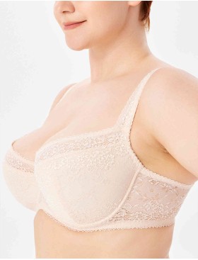 Кружевной бюстгальтер на поролоне Lina A 6086 жасмин, Цвет: жасмин, Размеры: 75D, изображение 3