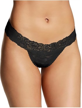Кружевные трусики стринги Maidenform DMESLT чёрный, Цвет: чёрный, Размеры: S