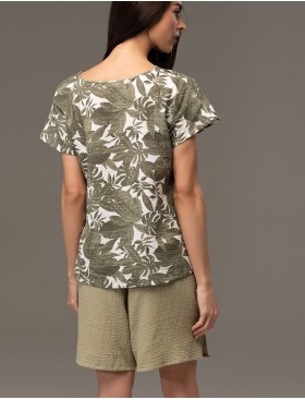 Пижама из хлопкового муслина Mia-Amore AVANTA 5372, Цвет: оливковый, Размеры: 5XL, изображение 2