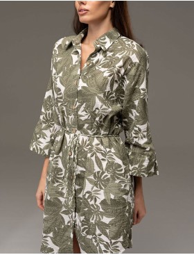 Платье-рубашка из муслина Mia-Amore AVANTA 5377, Цвет: оливковый, Размеры: 4XL, изображение 4