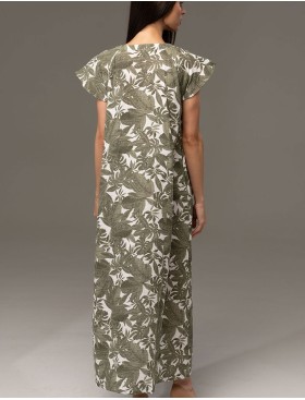 Халат из хлопкового муслина Mia-Amore AVANTA 5378, Цвет: оливковый, Размеры: 2XL, изображение 4