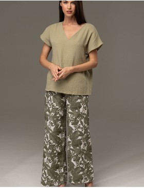 Комплект из хлопкового муслина Mia-Amore AVANTA 5379, Цвет: оливковый, Размеры: M