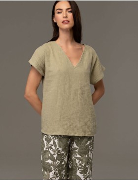 Комплект из хлопкового муслина Mia-Amore AVANTA 5379, Цвет: оливковый, Размеры: M, изображение 3