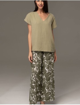 Комплект из хлопкового муслина Mia-Amore AVANTA 5379, Цвет: оливковый, Размеры: M, изображение 4