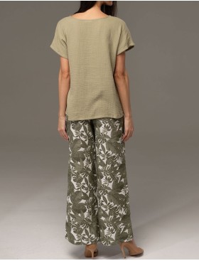 Комплект из хлопкового муслина Mia-Amore AVANTA 5379, Цвет: оливковый, Размеры: M, изображение 2