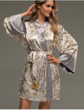 Короткий халат-кимоно Mia-Amore EILIN 4583, Цвет: брют, Размеры: 2XL/3XL