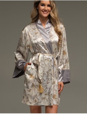 Короткий халат-кимоно Mia-Amore EILIN 4583, Цвет: брют, Размеры: 2XL/3XL, изображение 4