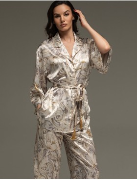 Шёлковая пижама Mia-Amore EILIN 4585, Цвет: брют, Размеры: 4XL, изображение 3