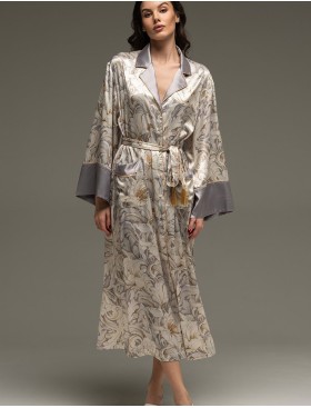 Длинный халат на пуговицах Mia-Amore EILIN 4588, Цвет: брют, Размеры: 3XL